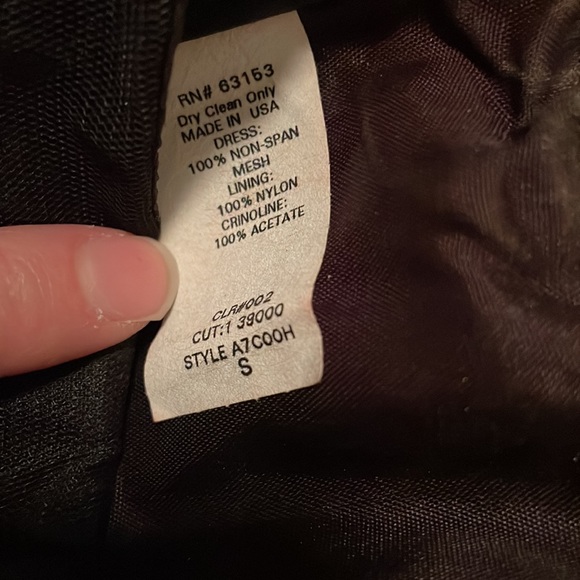 Vintage 90s Y2k black strapless prom dress blue roses goth dance 50’s retro SZ S - Picture 7 of 8